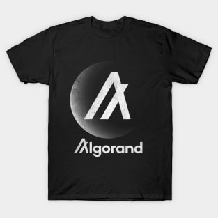 Vintage Algorand ALGO Coin To The Moon Crypto Token Cryptocurrency Blockchain Wallet Birthday Gift For Men Women Kids T-Shirt